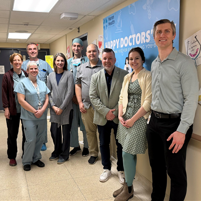 Group of doctors standing in hallway at AMGH