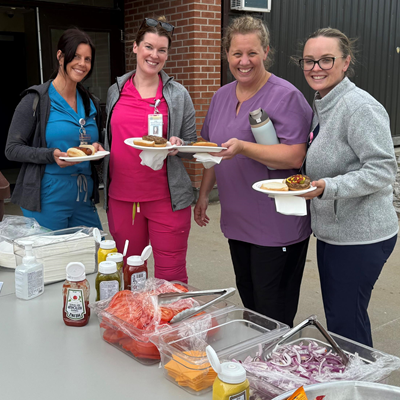 Nurses at BBQ for Nurses Week